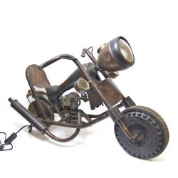 Lampa Motocykl metalowy dekoracja Vintage Loft 78cm